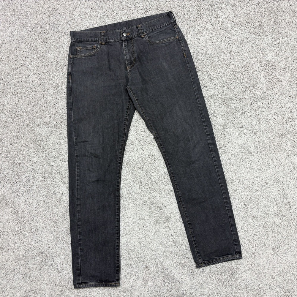 Canali Jeans Slim Fit Gray Stretch Denim 5-Pocket Made In Italy Mens 50 (33x29)